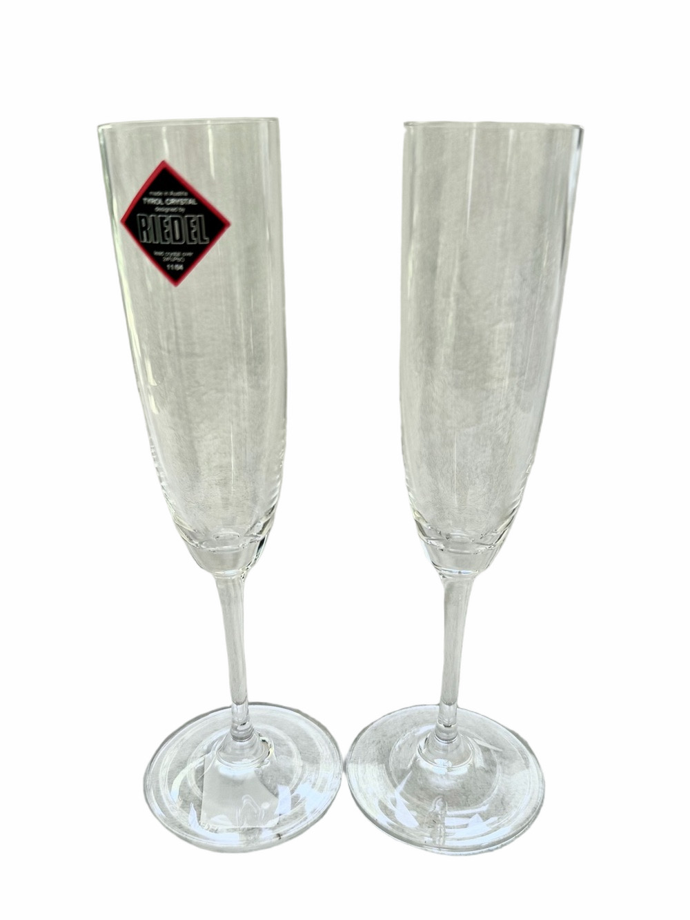 RIEDEL Vinum Champagne Flutes Set of 4 Crystal Champagne Flutes NEW NO BOX